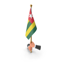 Two Hands Hold Togo Cloth Flag PNG & PSD Images