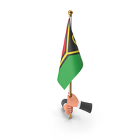 Vanuatu Cloth Two Hand Hold Flag PNG & PSD Images