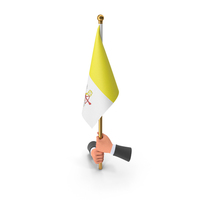 Two Hands Hold Vatican City Cloth Flag PNG & PSD Images