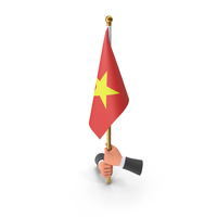 Two Hands Hold Vietnam Cloth Flag PNG & PSD Images