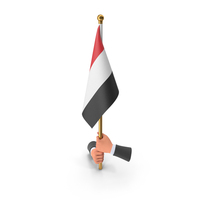 Two Hands Hold Yemen Cloth Flag PNG & PSD Images