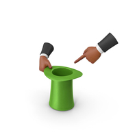 Magic Hat Green Show Hands PNG & PSD Images