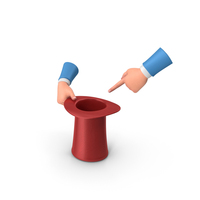 Magic Hat Red Show Hands PNG & PSD Images