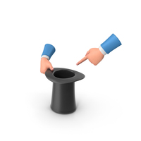 Magic Hat White Show Hands PNG & PSD Images