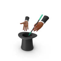 Magic Hat Green Hands PNG & PSD Images
