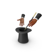 Red Magic Hat With Hands PNG & PSD Images