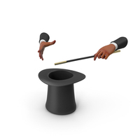 Red Magic Hat With Hands Show PNG & PSD Images