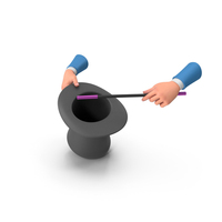 Magic Hat With Pink Hands Show PNG & PSD Images