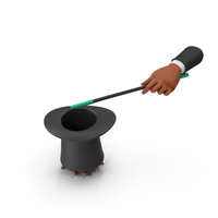 Green Magic Hat With Hands Show PNG & PSD Images