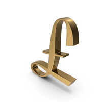 Gold Pound Symbol PNG & PSD Images