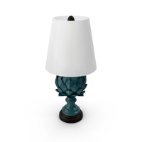Blue Ceramic Artichoke Table Lamp PNG & PSD Images