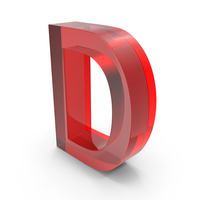 Glass Alphabet D PNG & PSD Images