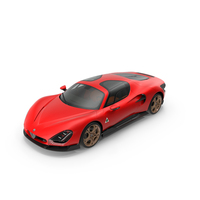 Alfa Romeo 33 Stradale Red Simple Interior PNG & PSD Images