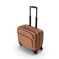 Leather Suitcase with Telescopic Handle PNG & PSD Images