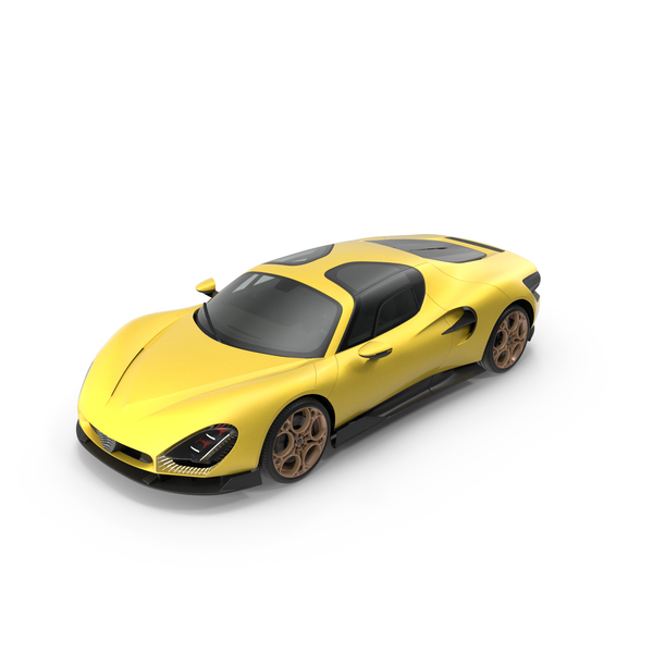 Exclusive Supercar Coupe Yellow Simple Interior PNG & PSD Images