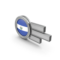 El Salvador Flag Badge PNG & PSD Images