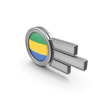 Gabon Flag Badge PNG & PSD Images