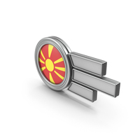North Macedonia Flag Badge PNG & PSD Images
