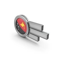 Papua New Guinea Flag Badge PNG & PSD Images