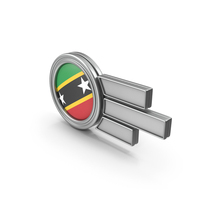 Saint Kitts And Nevis Flag Badge PNG & PSD Images