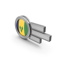 Saint Vincent And The Grenadines Flag Badge PNG & PSD Images