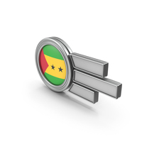 Sao Tome And Principe Flag Badge PNG & PSD Images