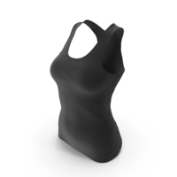 Black Women Basic Tank Top PNG & PSD Images
