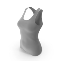 Grey Women Basic Tank Top PNG & PSD Images