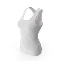 White Women Basic Tank Top PNG & PSD Images