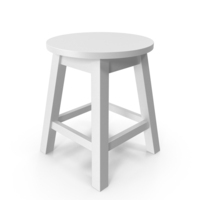 White Round Stool PNG & PSD Images