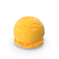 Orange Ice Cream Scoop PNG & PSD Images
