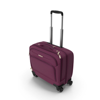 Wheeled Travel Suitcase Purple PNG & PSD Images