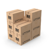 Cardboard Box 3 Big Stack PNG & PSD Images