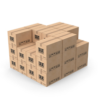 Cardboard Box Medium Stack PNG & PSD Images