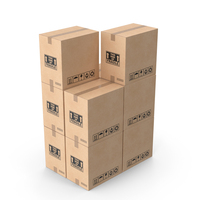 Cardboard Box Small Stack PNG & PSD Images