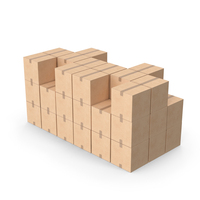 Blank Cardboard Box 1 Big Stack PNG & PSD Images