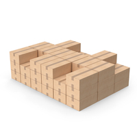 Big Stack Of Blank Cardboard Boxes PNG & PSD Images