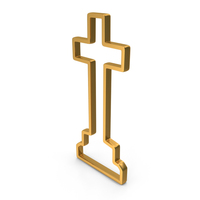 Out Line Gravestone Icon Gold PNG & PSD Images