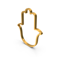Gold Hamsa Outline Icon PNG & PSD Images