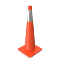 36 Inch Traffic Cone With Reflector PNG & PSD Images