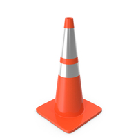 28 Inch Traffic Cone With Reflector PNG & PSD Images