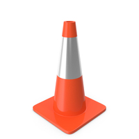 18 Inch Traffic Cone with reflector PNG & PSD Images