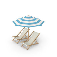 Chaise Lounge Umbrella PNG & PSD Images