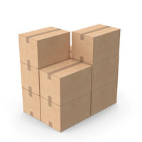 Blank Cardboard Box Big Stack PNG & PSD Images