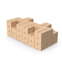 Big Stack Of Blank Cardboard Boxes PNG & PSD Images