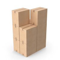 Small Stack Of Blank Cardboard Box PNG & PSD Images