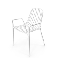 White Metallic Chair PNG & PSD Images