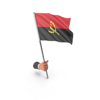 Angola Hand Hold Flag PNG & PSD Images