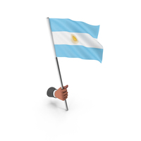 Argentina Hand Hold Flag PNG & PSD Images