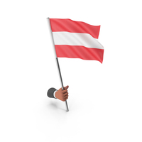 Austria Hand Hold Flag PNG & PSD Images